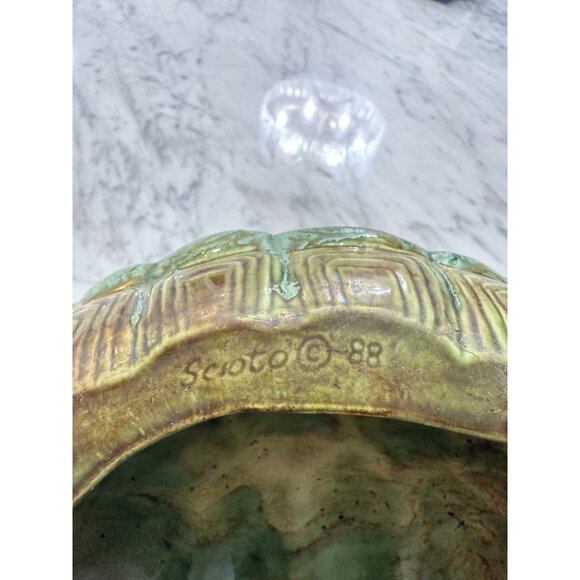 Vintage Scioto Hand Painted Ceramic Turtles Unique Lot of 2 Mother & Baby Turtle - Picture 14 of 15